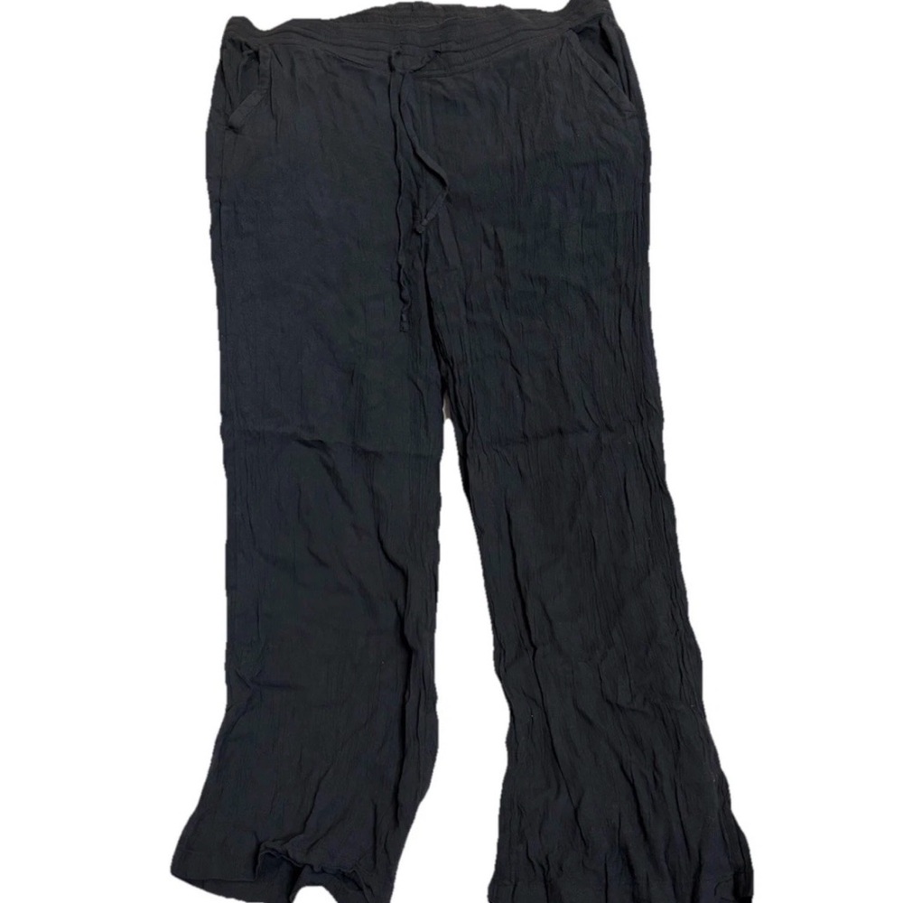 Prana Steel Blue Gray Drawstring Linen Pants Hiking Travel Outdoors Hemp XS